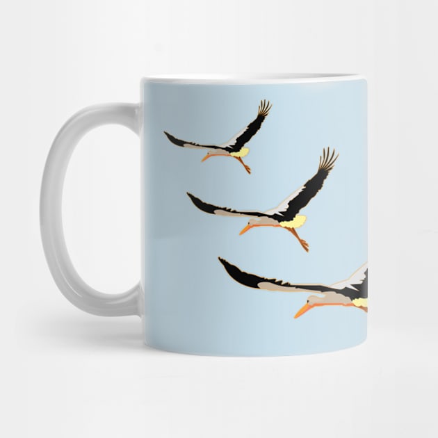 three beautiful storks by momomoma